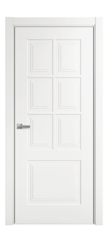 Дверь межкомнатная Paulo 1 Цвет Белый Покрытие Эмаль  Наличник L 75 Цена 40475