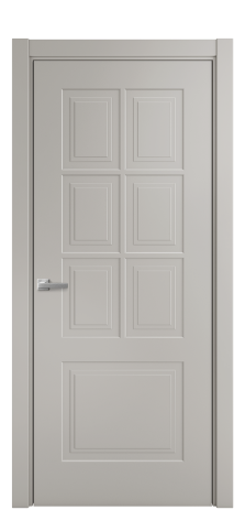 Дверь межкомнатная Паола 1 Цвет Серый Шелк Покрытие Эмаль  Наличник L 75 Цена 40475