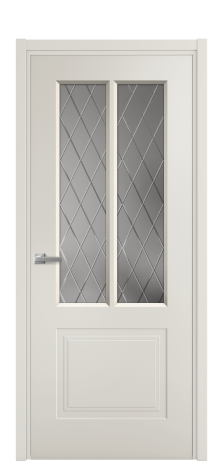 Дверь межкомнатная Paulo 2 Цвет Дымчатый Покрытие Эмаль  Наличник L 50 Цена 42530