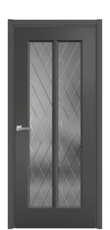 Дверь межкомнатная Paulo 4 Цвет Антрацит Покрытие Эмаль  Наличник L 50 Цена 44758