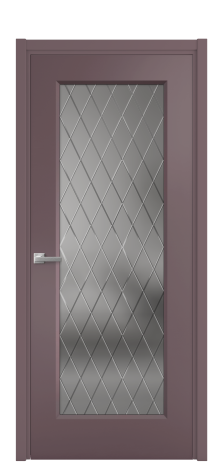 Дверь межкомнатная Рино 1 Цвет Лиловый Покрытие Эмаль  Наличник L 50 Цена 44758