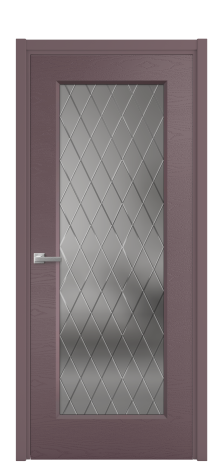 Дверь межкомнатная Рино 1 Цвет Лиловый Brash Покрытие Эмаль брашированная  Наличник L 50 Цена 47415