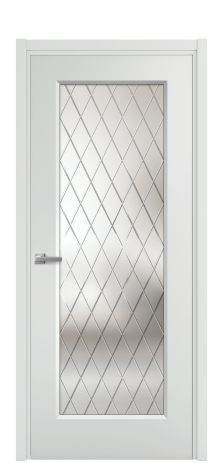 Дверь межкомнатная Rino 1 Цвет Облачный Покрытие Эмаль  Наличник L 50 Цена 42765