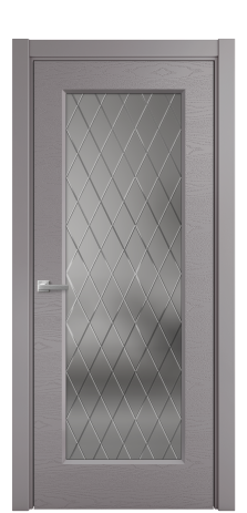 Дверь межкомнатная Рино 1 Цвет Ирис Brash Покрытие Эмаль брашированная  Наличник L 75 Цена 47415