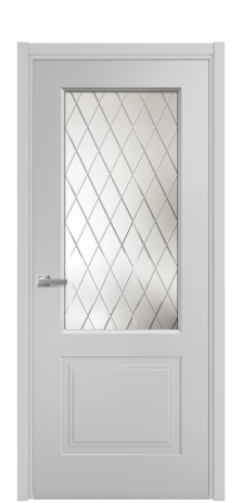 Дверь межкомнатная Rino 2 Цвет Телегрей Покрытие Эмаль  Наличник L 50 Цена 41980