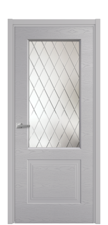 Дверь межкомнатная Rino 2 Цвет Галечный Brash Покрытие Эмаль брашированная  Наличник L 50 Цена 45880