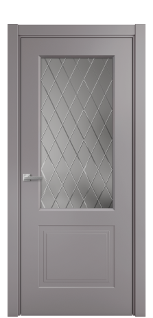 Дверь межкомнатная Рино 2 Цвет Ирис Покрытие Эмаль  Наличник L 75 Цена 43315