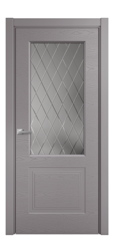 Дверь межкомнатная Рино 2 Цвет Ирис Brash Покрытие Эмаль брашированная  Наличник L 75 Цена 47215