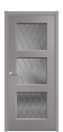 Дверь межкомнатная Рино 3 Цвет Ирис Покрытие Эмаль  Наличник L 50 Цена 42600