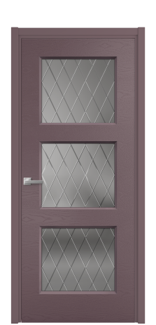 Дверь межкомнатная Рино 3 Цвет Лиловый Brash Покрытие Эмаль брашированная  Наличник L 50 Цена 46500