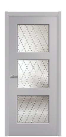 Дверь межкомнатная Rino 3 Цвет Галечный Покрытие Эмаль  Наличник L 50 Цена 43293