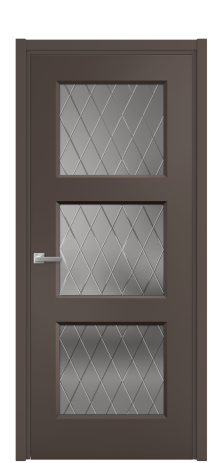 Дверь межкомнатная Rino 3 Цвет Коричневый Покрытие Эмаль  Наличник L 50 Цена 43843