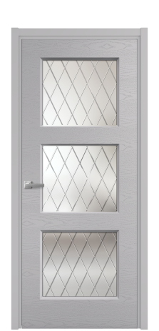 Дверь межкомнатная Rino 3 Цвет Галечный Brash Покрытие Эмаль брашированная  Наличник L 50 Цена 45950