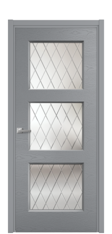 Дверь межкомнатная Rino 3 Цвет Гриджио Brash Покрытие Эмаль брашированная  Наличник L 50 Цена 45950