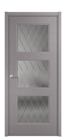 Дверь межкомнатная Рино 3 Цвет Ирис Brash Покрытие Эмаль брашированная  Наличник L 50 Цена 48875