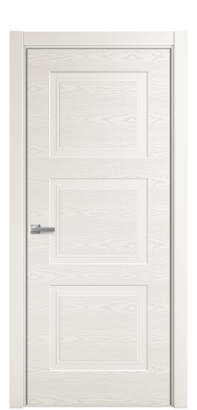 Дверь межкомнатная Рино 3 Цвет Молочный Brash Покрытие Эмаль брашированная  Наличник L 75 Цена 44375