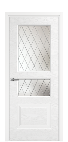 Дверь межкомнатная Rino 4 Цвет Белый Brash Покрытие Эмаль брашированная  Наличник L 50 Цена 45950