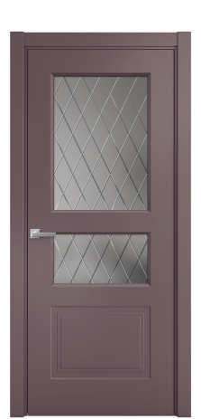 Дверь межкомнатная Рино 4 Цвет Лиловый Покрытие Эмаль  Наличник L 75 Цена 43843