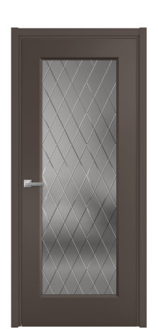 Дверь межкомнатная Плэйн 1 Цвет Коричневый Покрытие Эмаль  Наличник L 50 Цена 43708