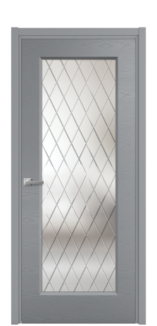 Дверь межкомнатная Плэйн 1 Цвет Гриджио Brash Покрытие Эмаль брашированная  Наличник L 50 Цена 45665