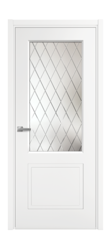 Дверь межкомнатная Плэйн 2 Цвет Белый Покрытие Эмаль  Наличник L 50 Цена 41025