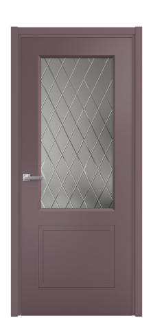 Дверь межкомнатная Плэйн 2 Цвет Лиловый Покрытие Эмаль  Наличник L 50 Цена 42768