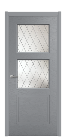 Дверь межкомнатная Плэйн 3 Цвет Гриджио Brash Покрытие Эмаль брашированная  Наличник L 50 Цена 44950