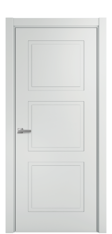 Дверь межкомнатная Плэйн 3 Цвет Облачный Покрытие Эмаль  Наличник L 75 Цена 39475