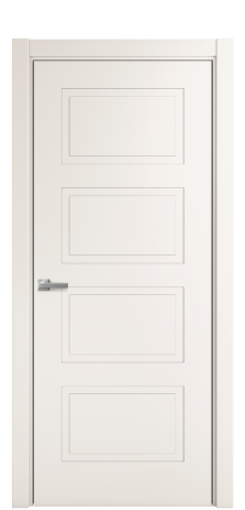 Дверь межкомнатная Плэйн 4 Цвет Молочный Покрытие Эмаль  Наличник L 75 Цена 39475