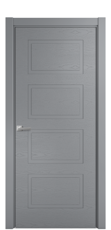 Дверь межкомнатная Плэйн 4 Цвет Гриджио Brash Покрытие Эмаль брашированная  Наличник L 75 Цена 43375