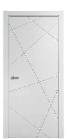 Дверь межкомнатная Твист 01 Цвет Облачный Brash Покрытие Эмаль брашированная  Наличник L 75 Цена 46325