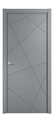 Дверь межкомнатная Твист 01 Цвет Гриджио Brash Покрытие Эмаль брашированная  Наличник L 75 Цена 46325