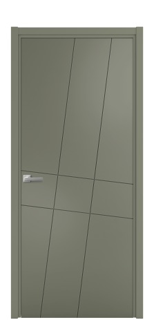 Дверь межкомнатная Твист 02 Цвет Зеленый Покрытие Эмаль  Наличник L 50 Цена 40668