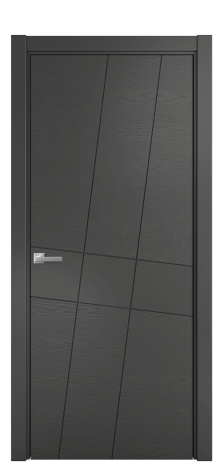 Дверь межкомнатная Твист 02 Цвет Антрацит Brash Покрытие Эмаль брашированная  Наличник L 75 Цена 46325