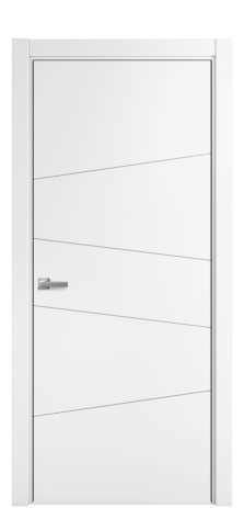Дверь межкомнатная Твист 03 Цвет Белый Покрытие Эмаль  Наличник L 75 Цена 39475