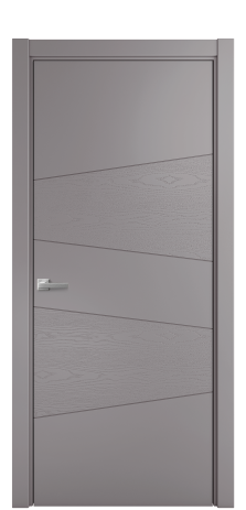 Дверь межкомнатная Твист 03 Цвет Ирис Brash Покрытие Эмаль брашированная  Наличник L 75 Цена 46325