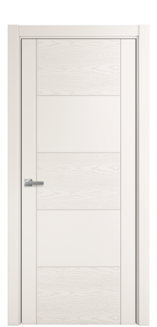 Дверь межкомнатная Linea 02 Цвет Молочный Brash Покрытие Эмаль брашированная  Наличник L 75 Цена 46325