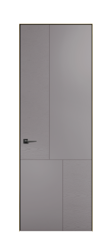 Дверь межкомнатная Линия 04 Цвет Ирис Brash Покрытие ЭМАЛИ Эмаль брашированная Наличник Скрытый короб золото Цена 47854