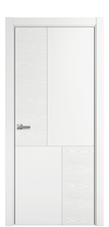 Дверь межкомнатная Линия 04 Цвет Белый Brash Покрытие Эмаль брашированная  Наличник L 75 Цена 46325