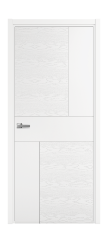 Дверь межкомнатная Линия 05 Цвет Белый Brash Покрытие Эмаль брашированная  Наличник L 50 Цена 46325