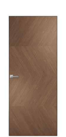 Дверь межкомнатная Unit 01 Цвет Эспрессо 1017M Покрытие Шпон Файн Лайн  Наличник Скрытый короб хром Цена 54250