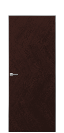 Дверь межкомнатная Юнит 01 Цвет Мореный Дуб Покрытие Шпон натуральный  Наличник Скрытый короб хром Цена 55850