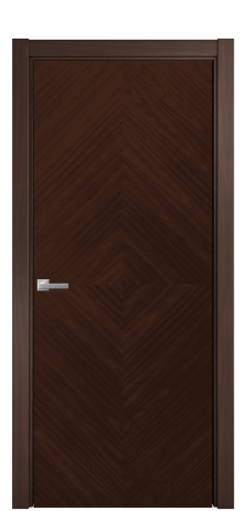 Дверь межкомнатная Unit 02 Цвет Каштановый Орех Покрытие Шпон натуральный  Наличник L 75 Цена 62600
