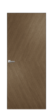 Дверь межкомнатная Юнит 03 Цвет Дуб Шоколад Покрытие Шпон масло  Наличник Скрытый короб хром Цена 53700