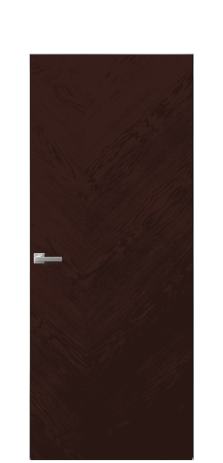 Дверь межкомнатная Unit 05 Цвет Мореный Дуб Покрытие Шпон натуральный  Наличник Скрытый короб хром Цена 51850