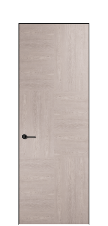 Дверь межкомнатная Юнит 06 Цвет Дуб Имбирь Покрытие ШПОН Дуб Наличник Скрытый короб черный Цена 61166