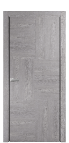 Дверь межкомнатная Юнит 06 Цвет Дуб Кварц Покрытие Шпон натуральный  Наличник L 75 Цена 58050