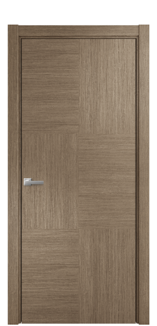 Дверь межкомнатная Юнит 06 Цвет Дуб Кофе Покрытие Шпон масло  Наличник L 75 Цена 60675