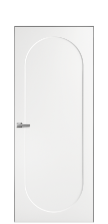 Дверь межкомнатная Anse 1 Цвет Белый Покрытие Эмаль  Наличник Скрытый короб хром Цена 44450