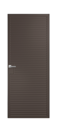 Дверь межкомнатная Space 01 Цвет Коричневый Покрытие Эмаль  Наличник Скрытый короб хром Цена 51143
